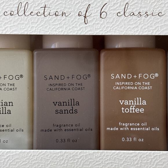 Sand + Fog Fragrance Diffuser Oils 6 Pack Vanilla Musk Amber Sands Tahitian Etc - Picture 3 of 7